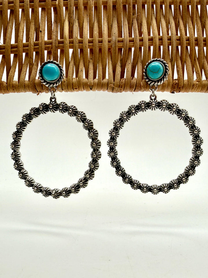 Pam Turquoise & Silver Earrings