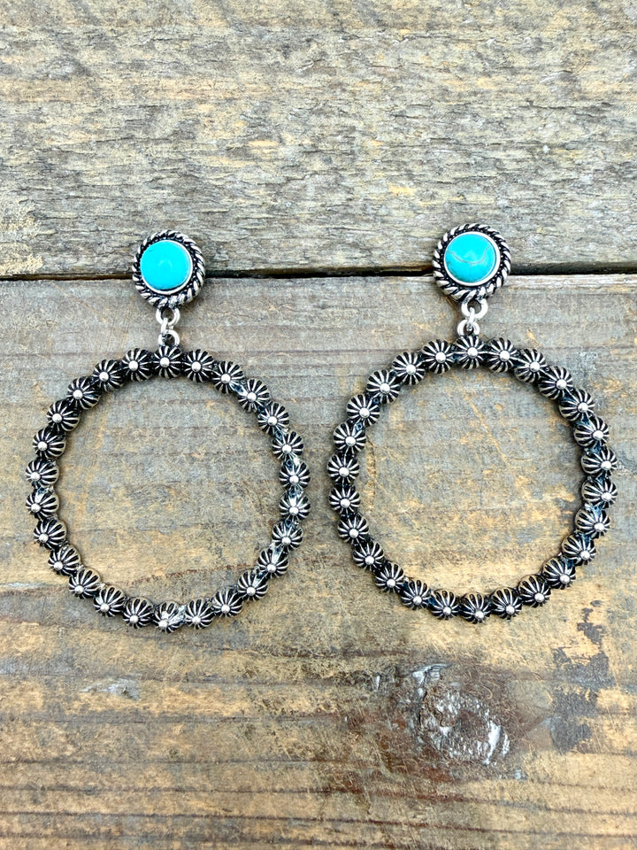 Pam Turquoise & Silver Earrings