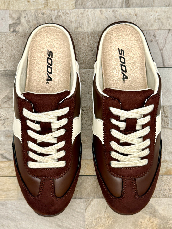 Mackay Sneaker Mule in Chocolate by SODA