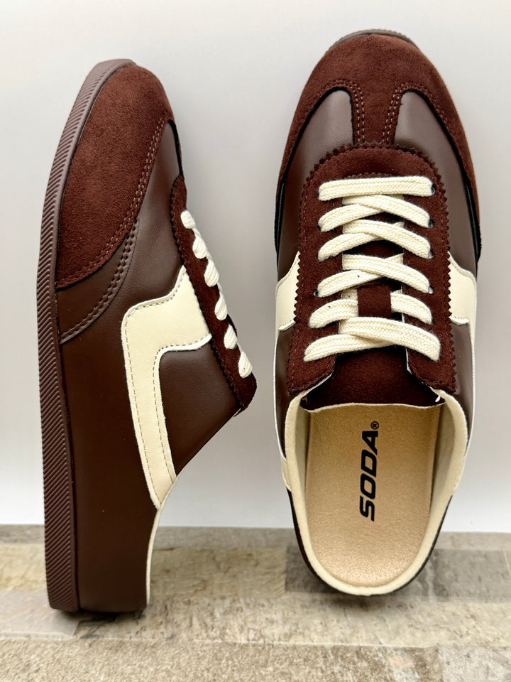 Mackay Sneaker Mule in Chocolate by SODA