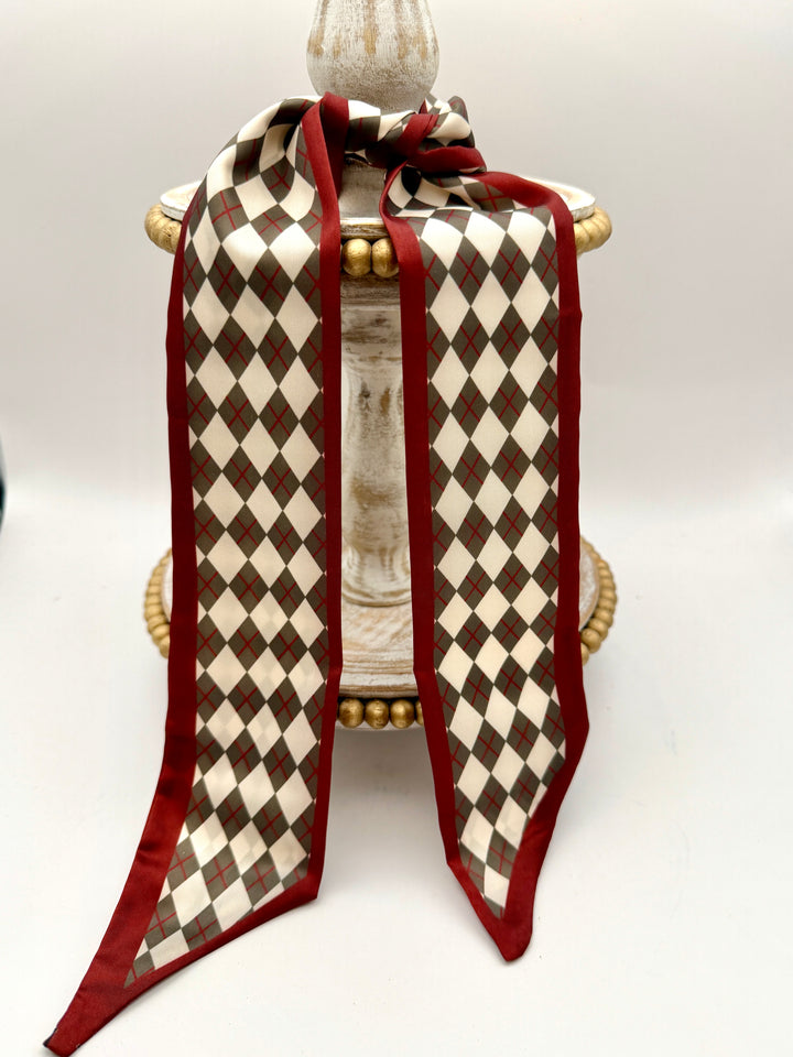 Rust & Chocolate Diamond Twilly Scarf