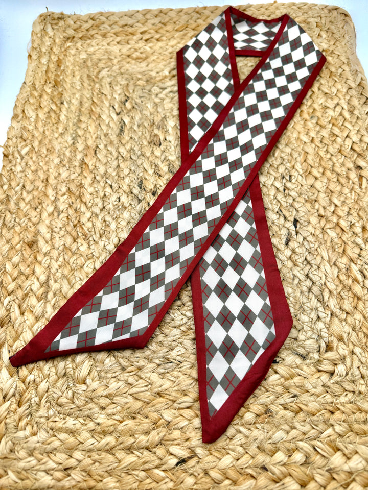 Rust & Chocolate Diamond Twilly Scarf
