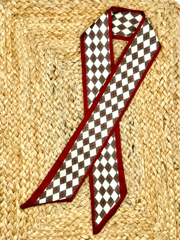 Rust & Chocolate Diamond Twilly Scarf