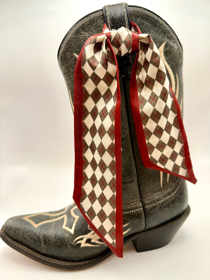 Rust & Chocolate Diamond Twilly Scarf