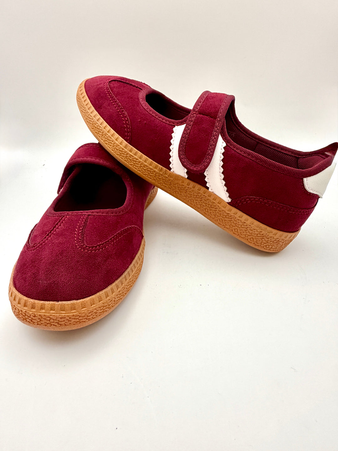 Calm Down Mary Jane Sneaker in Maroon by Corkys