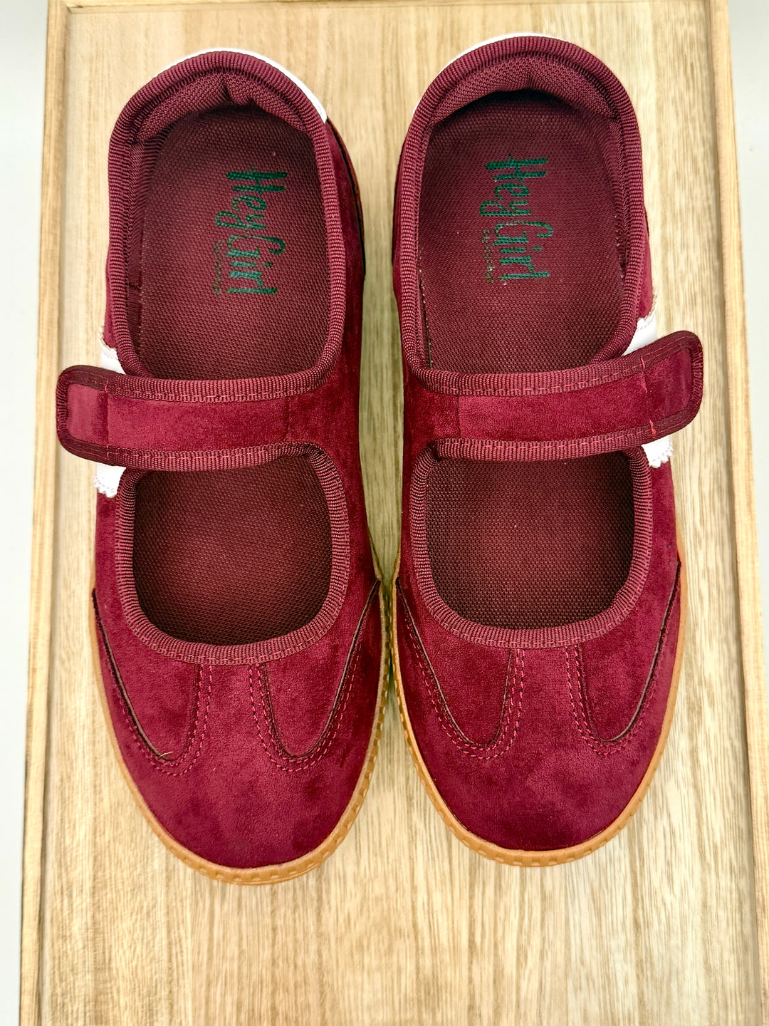 Calm Down Mary Jane Sneaker in Maroon by Corkys