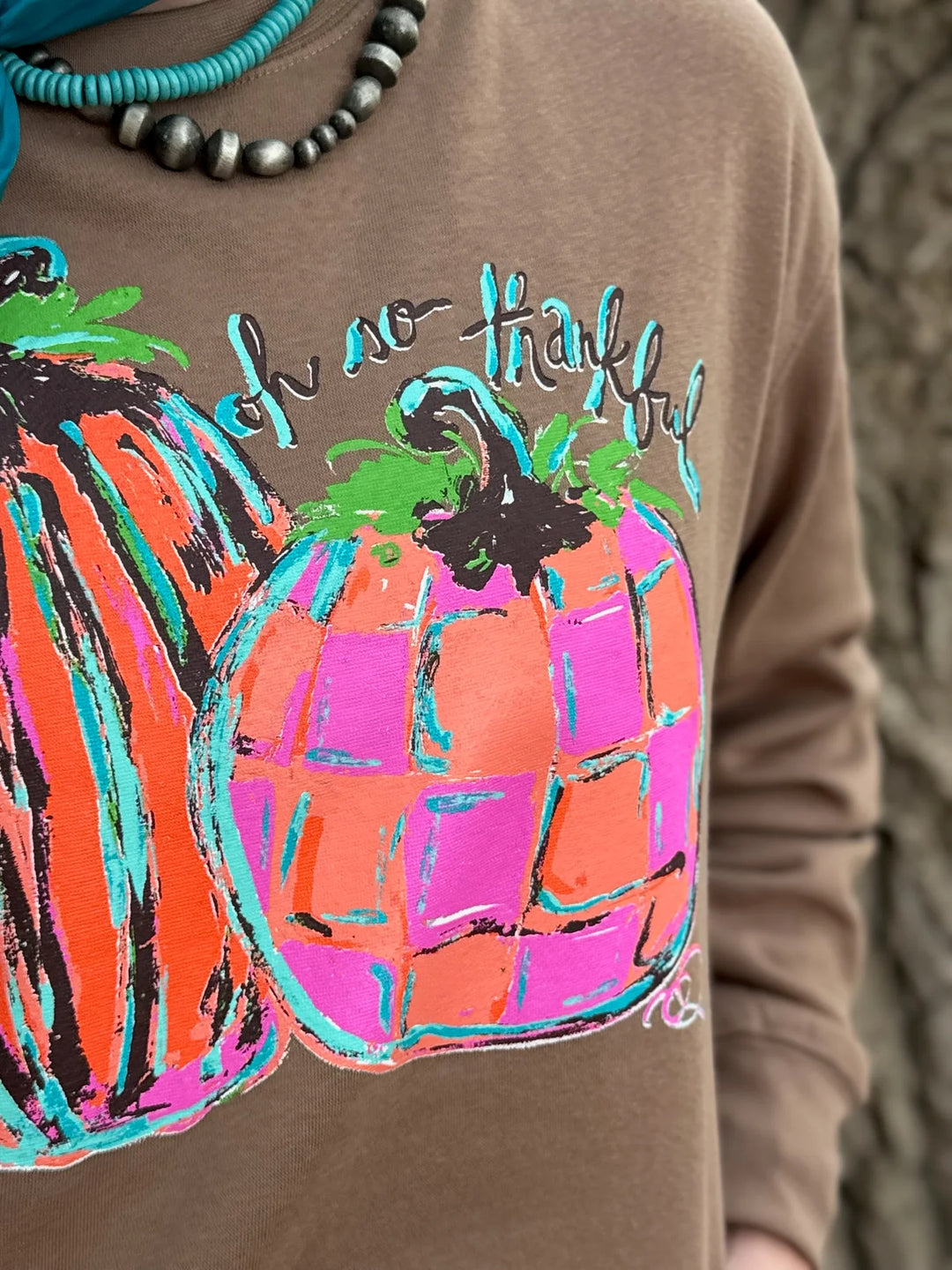 Callie Ann Stelter's Oh So Thankful Pumpkins LONG SLEEVE Tee by Texas True Threads