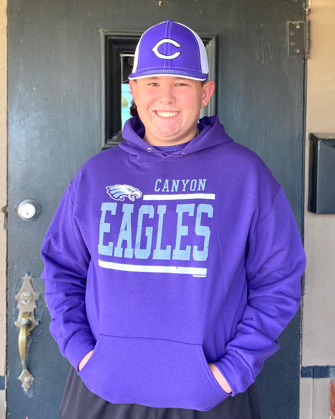 Canyon Eagles Double Bar Purple Hoodie