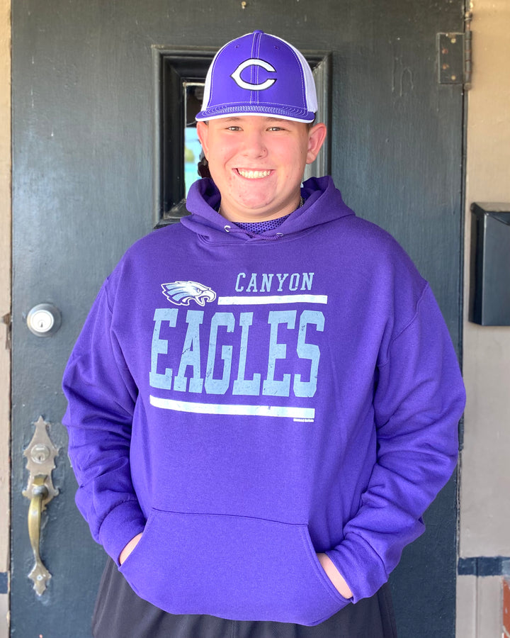 Canyon Eagles Double Bar Purple Hoodie
