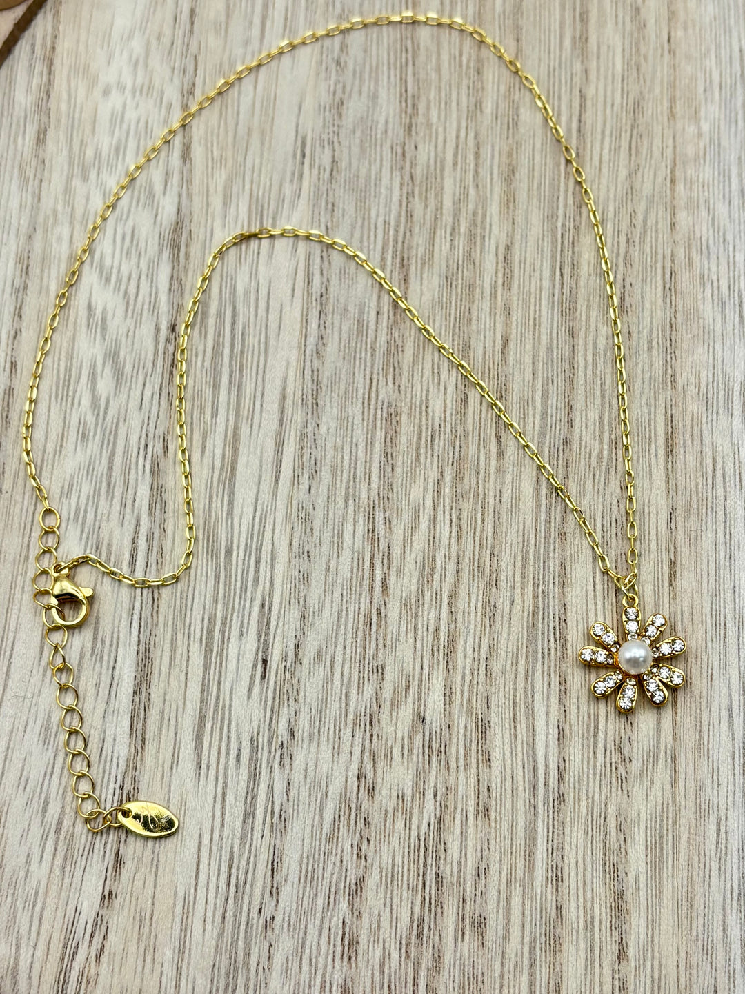 Daisy Gold CZ Necklace