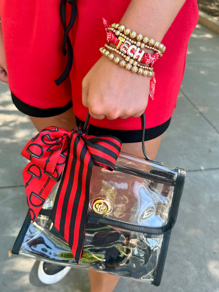 Kelly Clear Satchel with Crossbody Strap
