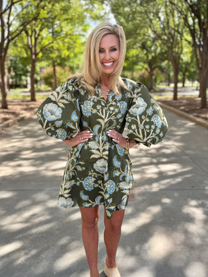 Olive Fields V-Neck Dress