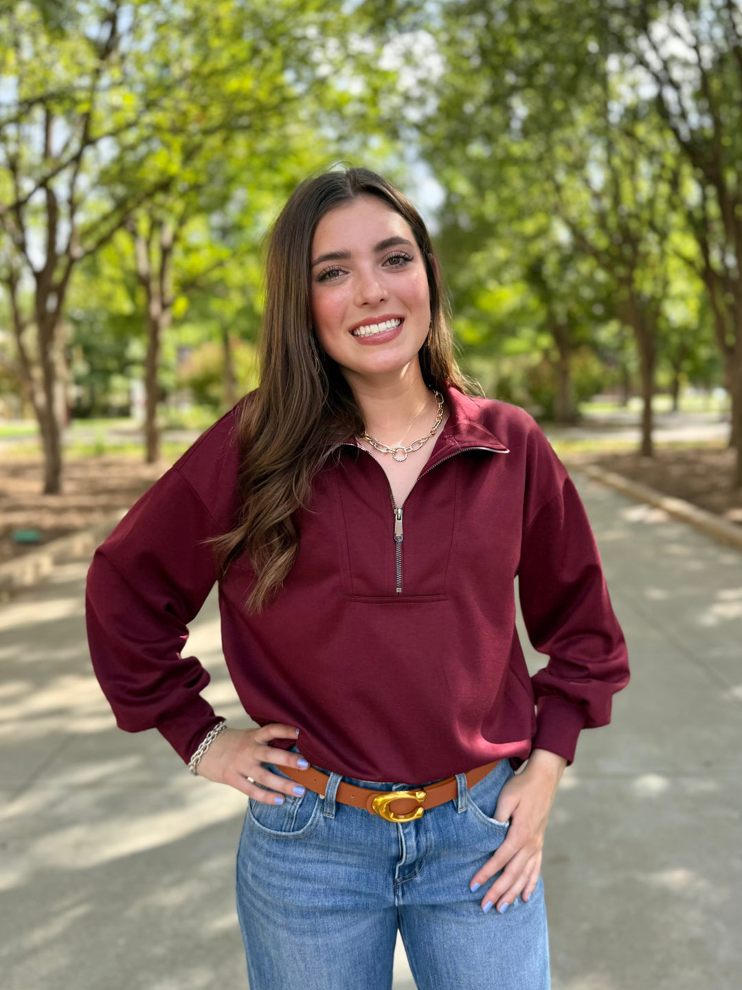 Wine All Mine 1/4 Zip Top