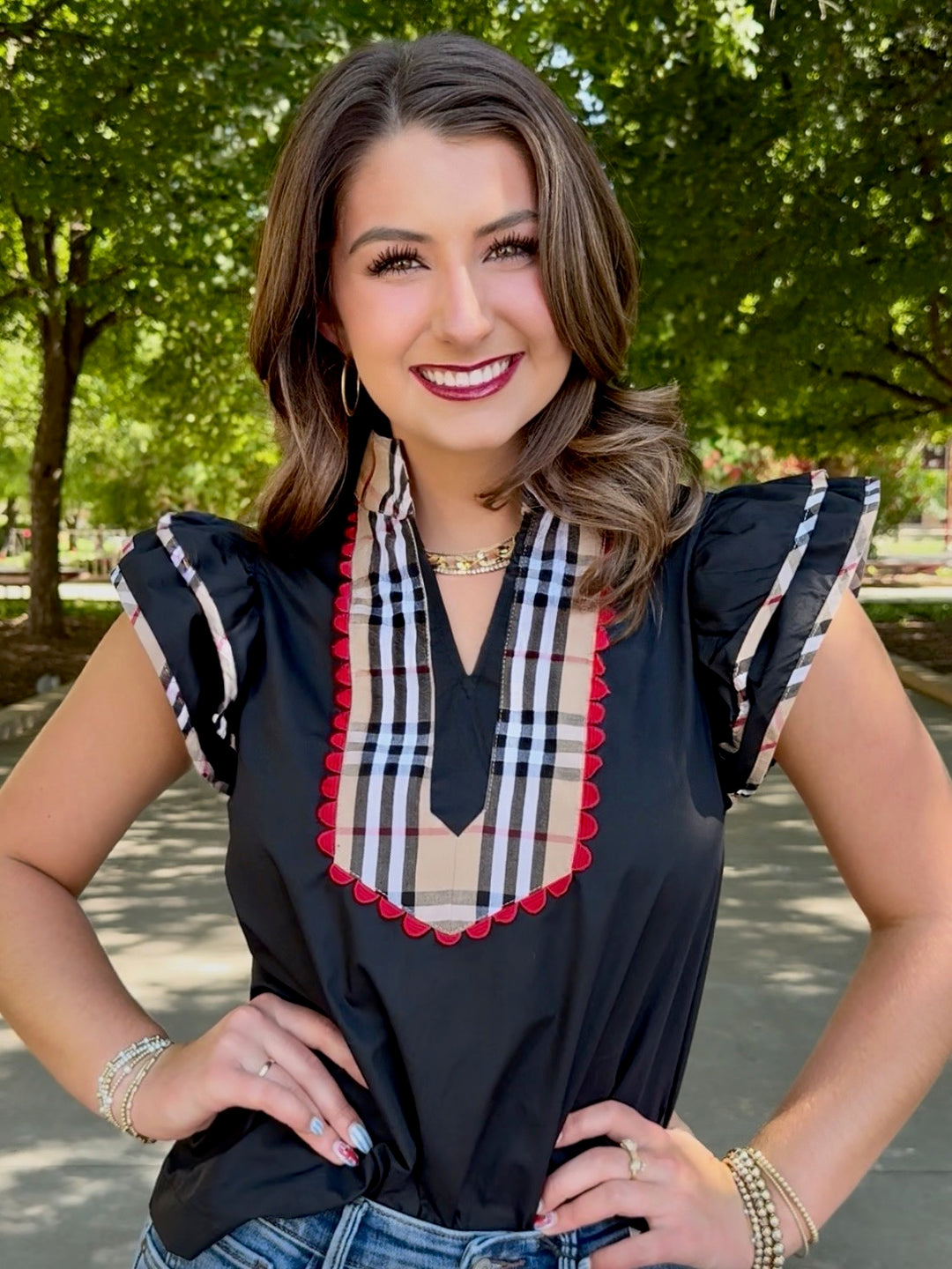 Luxe Look Ruffle Sleeve Top
