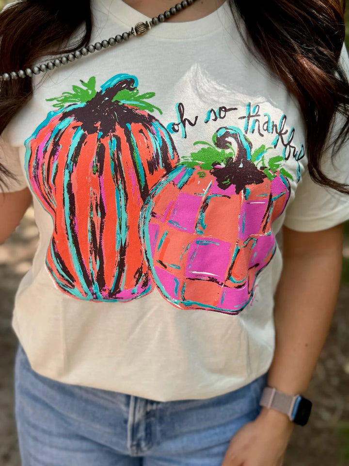 Callie Ann Stelter's Oh So Thankful Pumpkins Tee by Texas True Threads