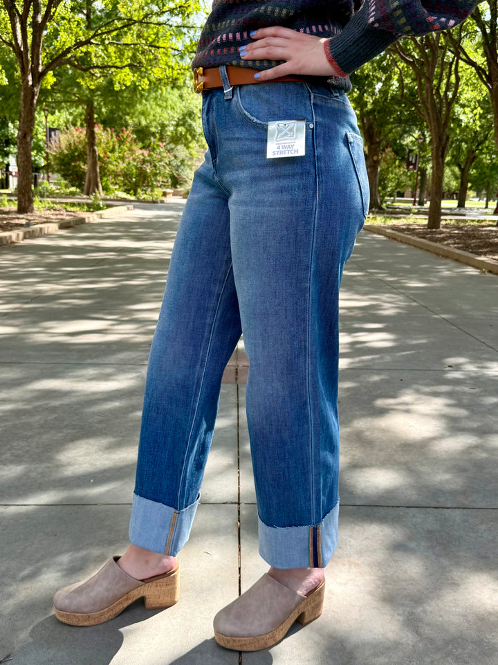 Rachel Mid Rise Straight Leg Jean by Risen