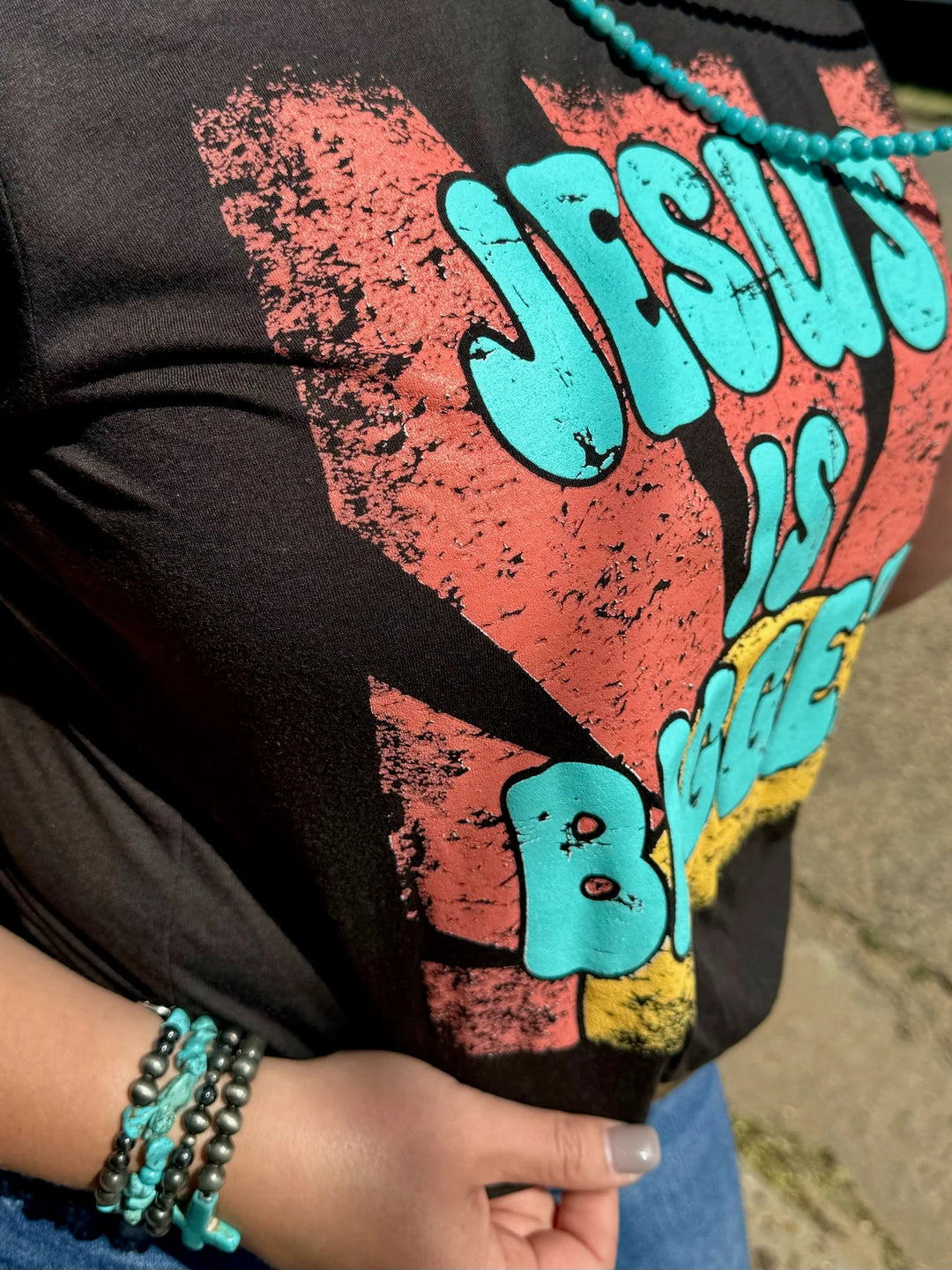 Jesus Is Bigger Tee by Texas True Threads