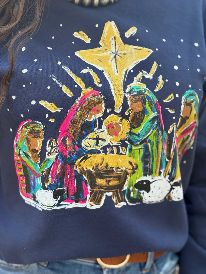 Callie Ann Stelter Nativity Scene Long Sleeve Tee Texas True Threads