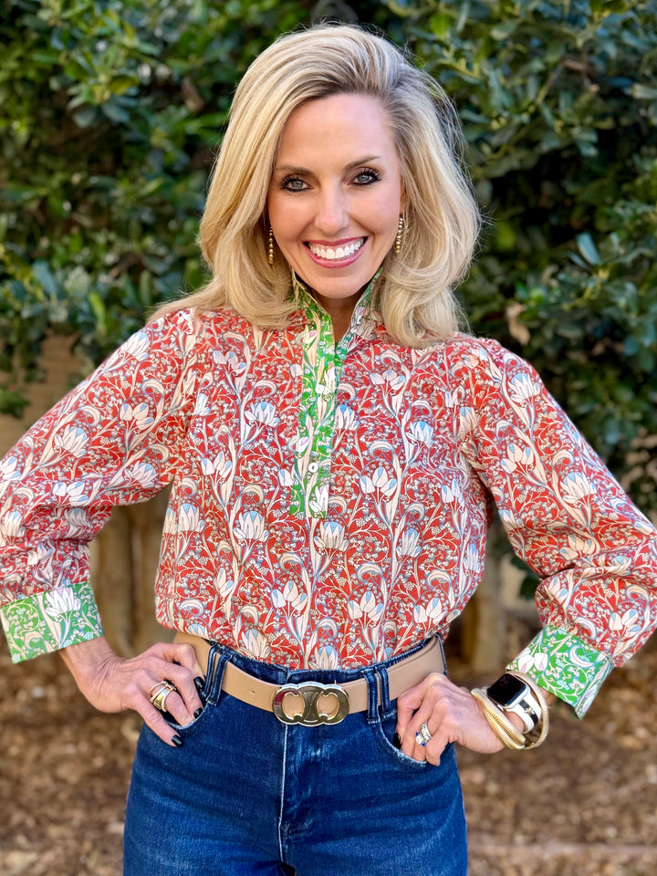 Orange Bloom Blouse