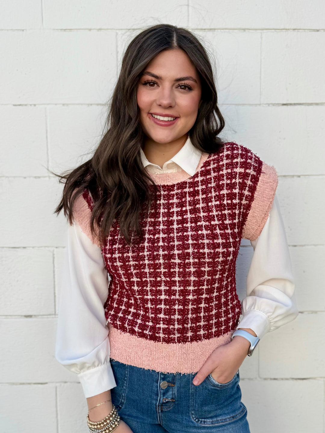 Blush Crush Sweater Vest