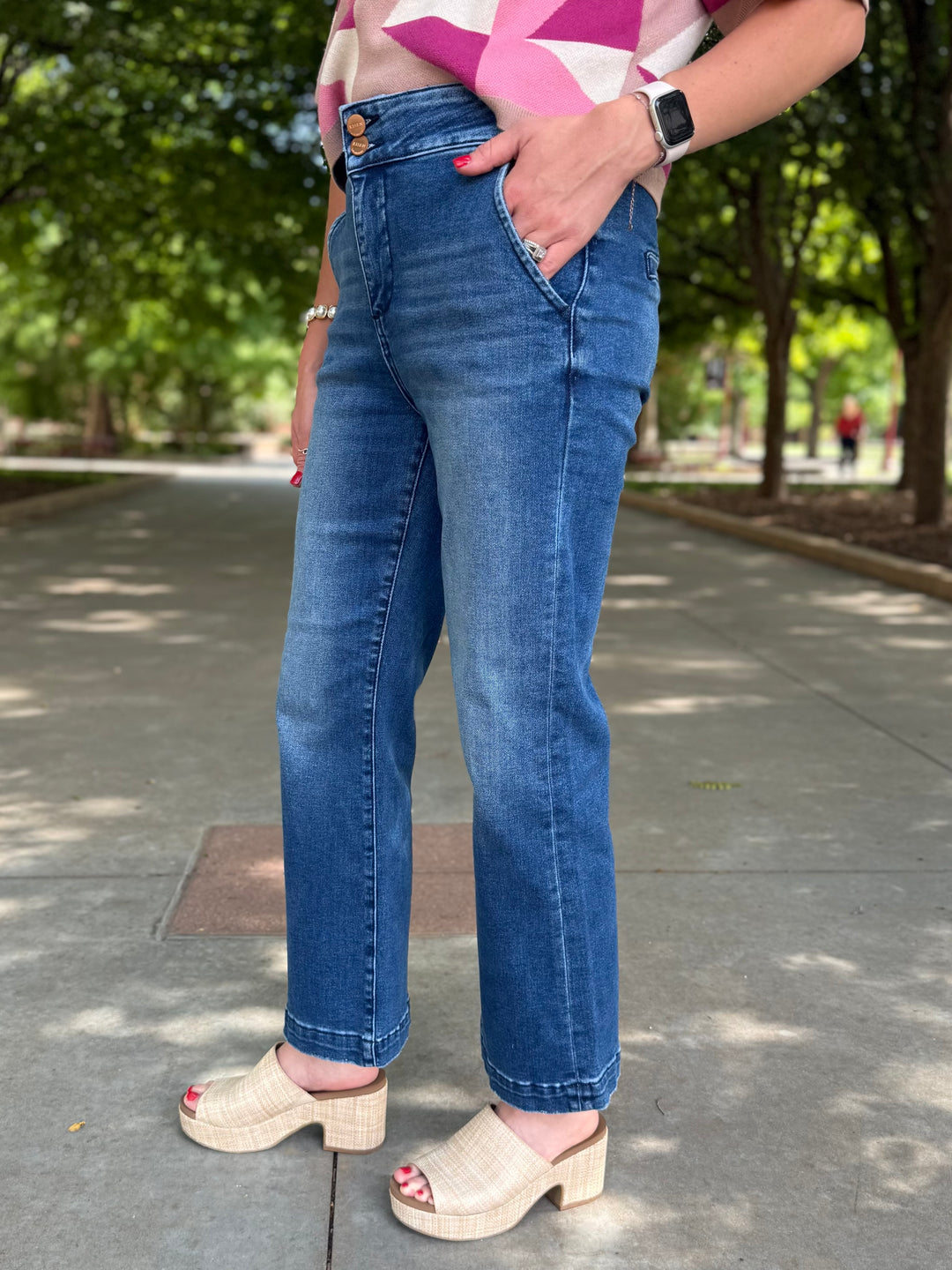 Harper High Rise Tummy Control Cropped Boot Cut Jean by Risen
