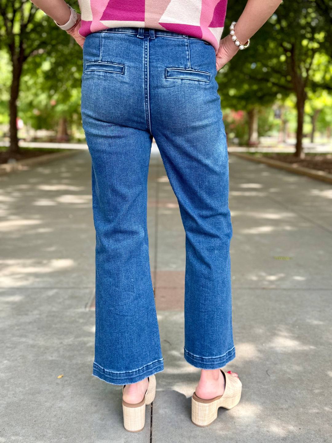Harper High Rise Tummy Control Cropped Boot Cut Jean by Risen