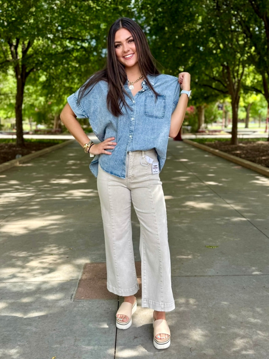 Avery High Rise Tummy Control Trouser Jean by Risen