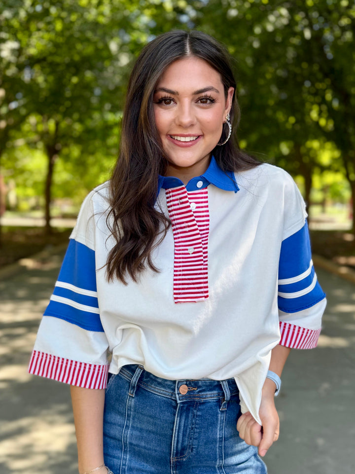 Liberty Lane Collared Top