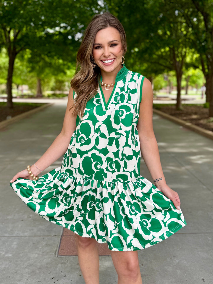 Garden Party Green Floral Dress