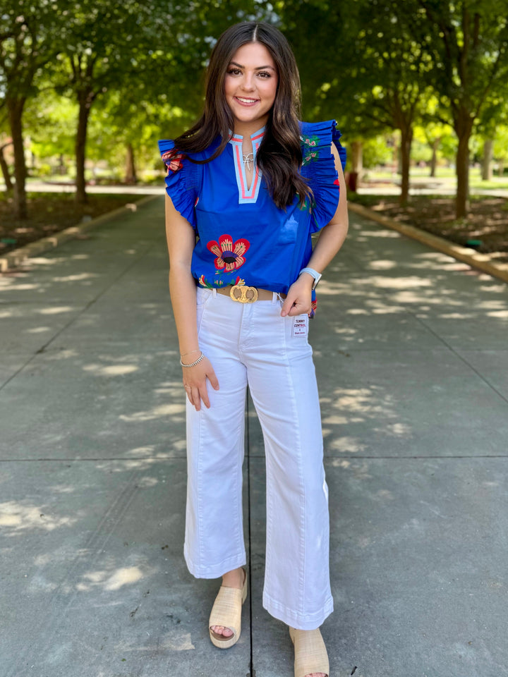 Royal Treatment Royal Blue V-Neck Top