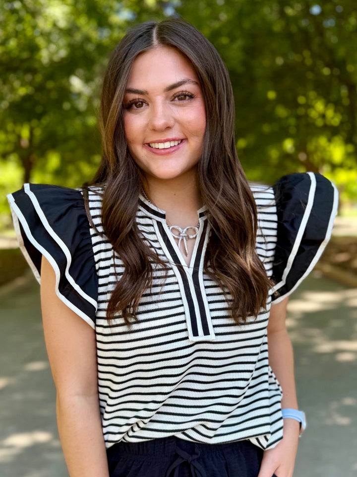 Back To Basics Striped Top