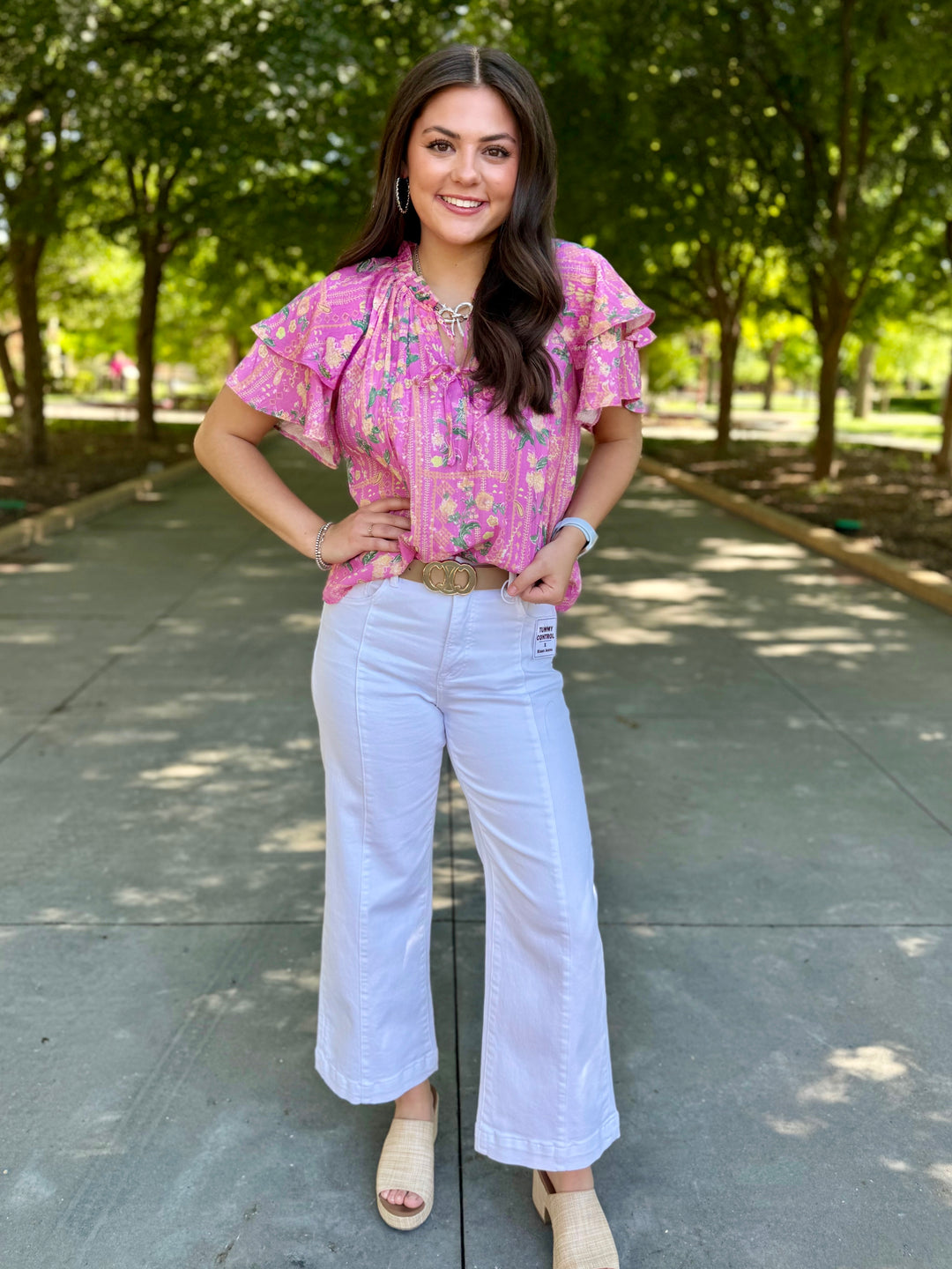 Blooming Beauty Pink Floral Blouse