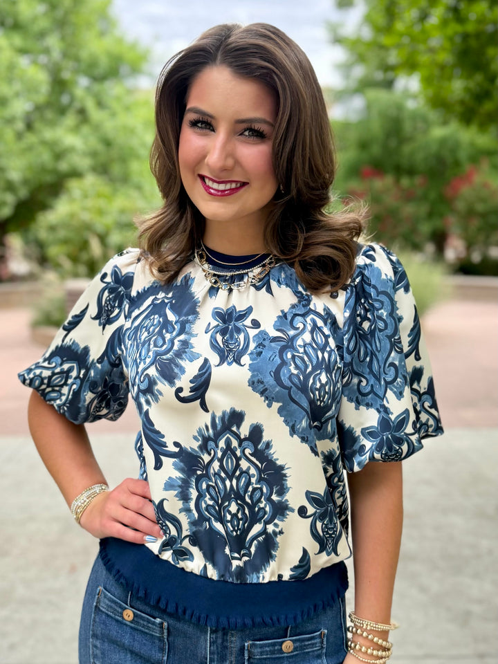 Navy Nightfall Blouse