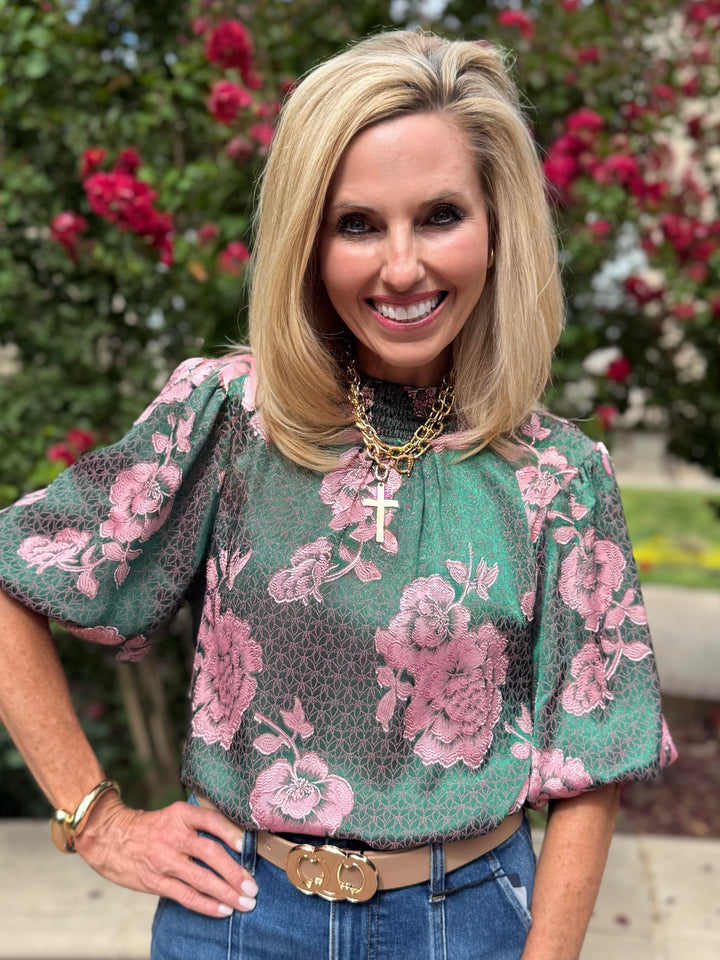 Blushing Beauty Floral Blouse