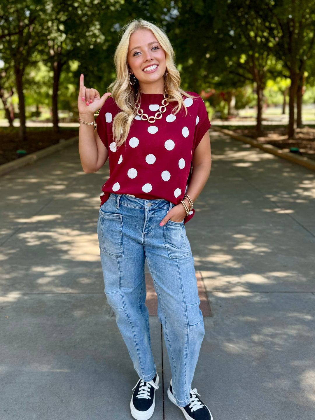 Home Team Polka Dot Sweater