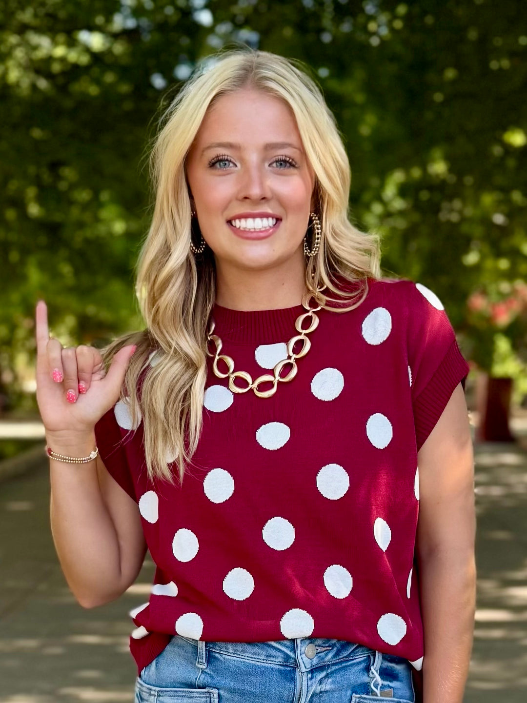 Home Team Polka Dot Sweater
