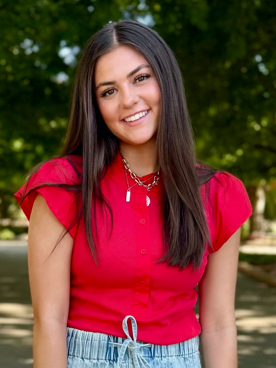 Basically Beautiful Red Top
