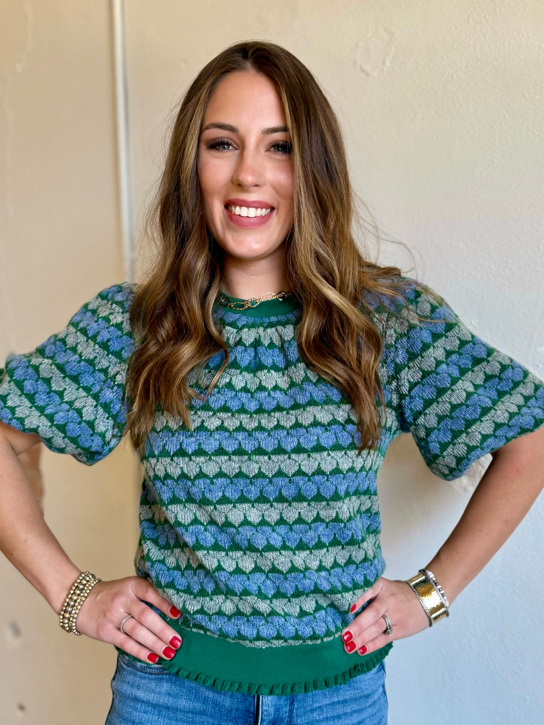 Pretty in Green Knit Sweater