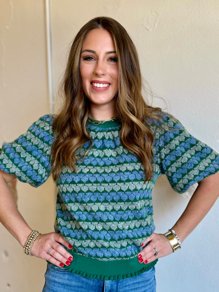 Pretty in Green Knit Sweater