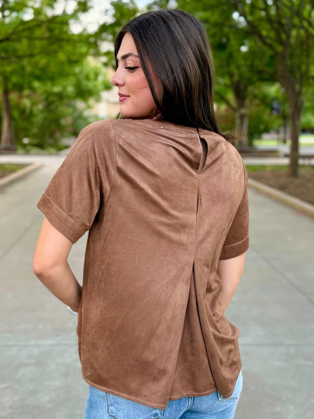 Hadley Brown Suede Top