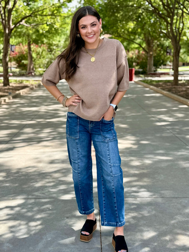 Reese High Rise Slouchy Cargo Style Barrel Jean by Risen