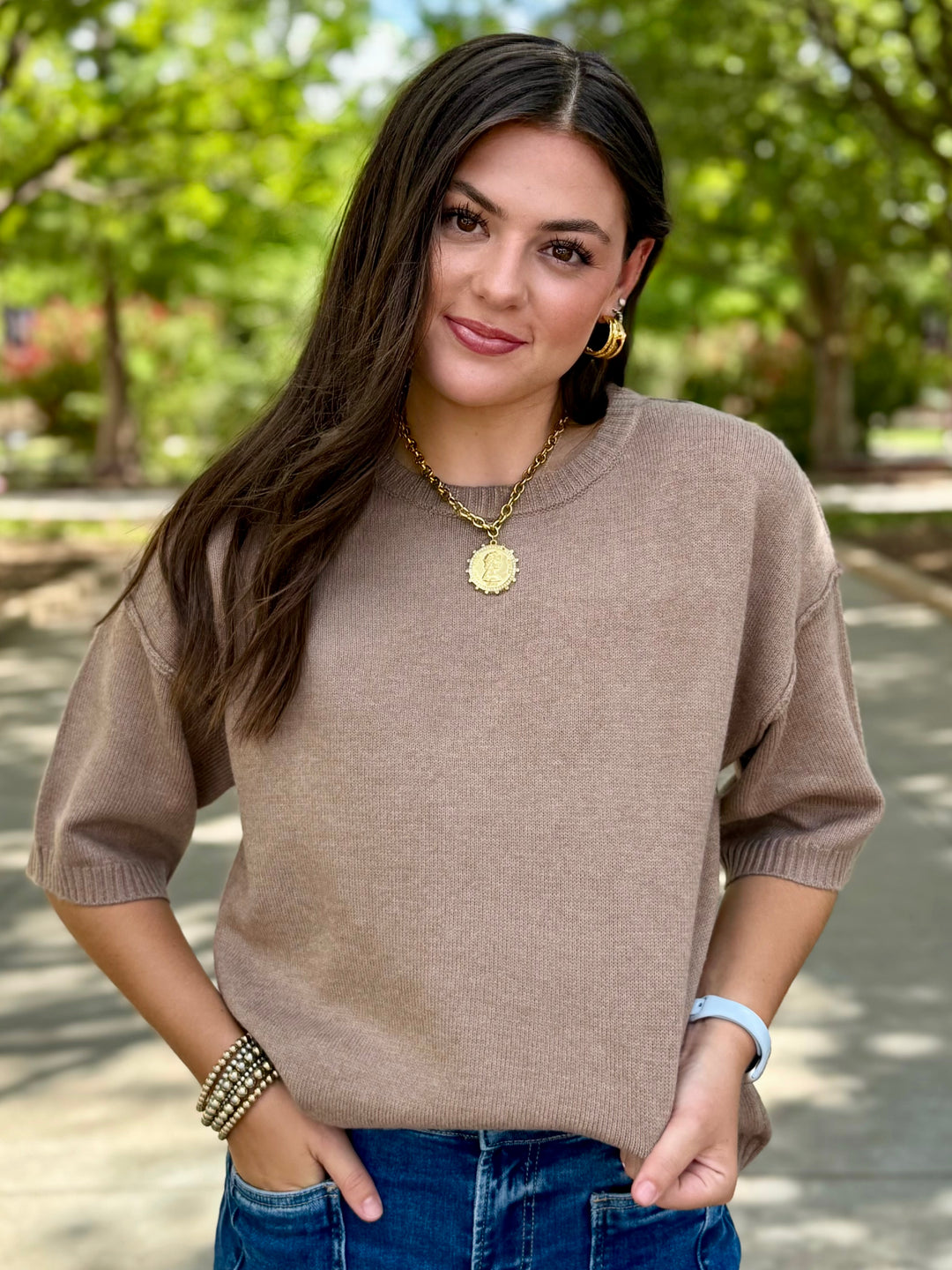 Mocha Must Have Knit Sweater