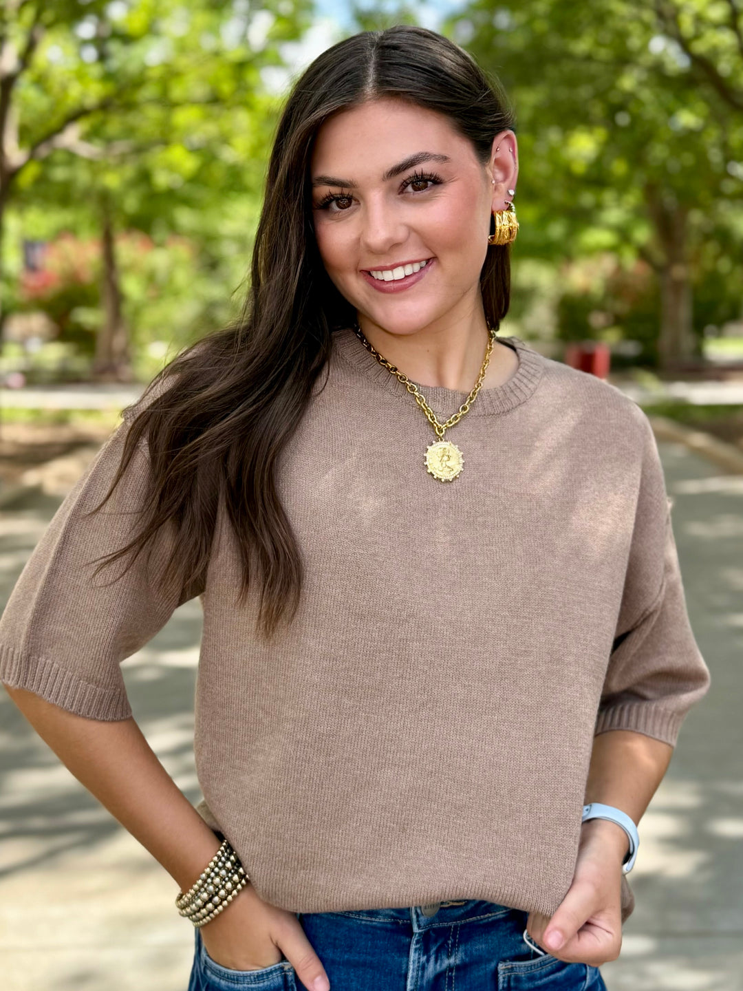 Mocha Must Have Knit Sweater