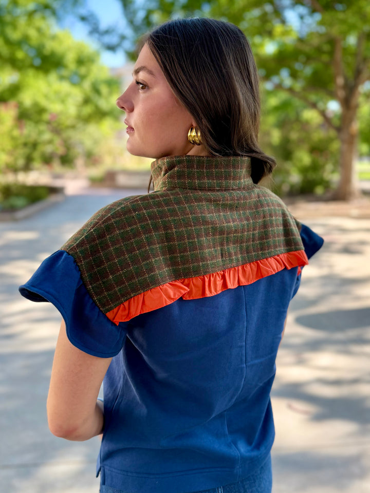 Plaid Peak 1/4 Zip Top