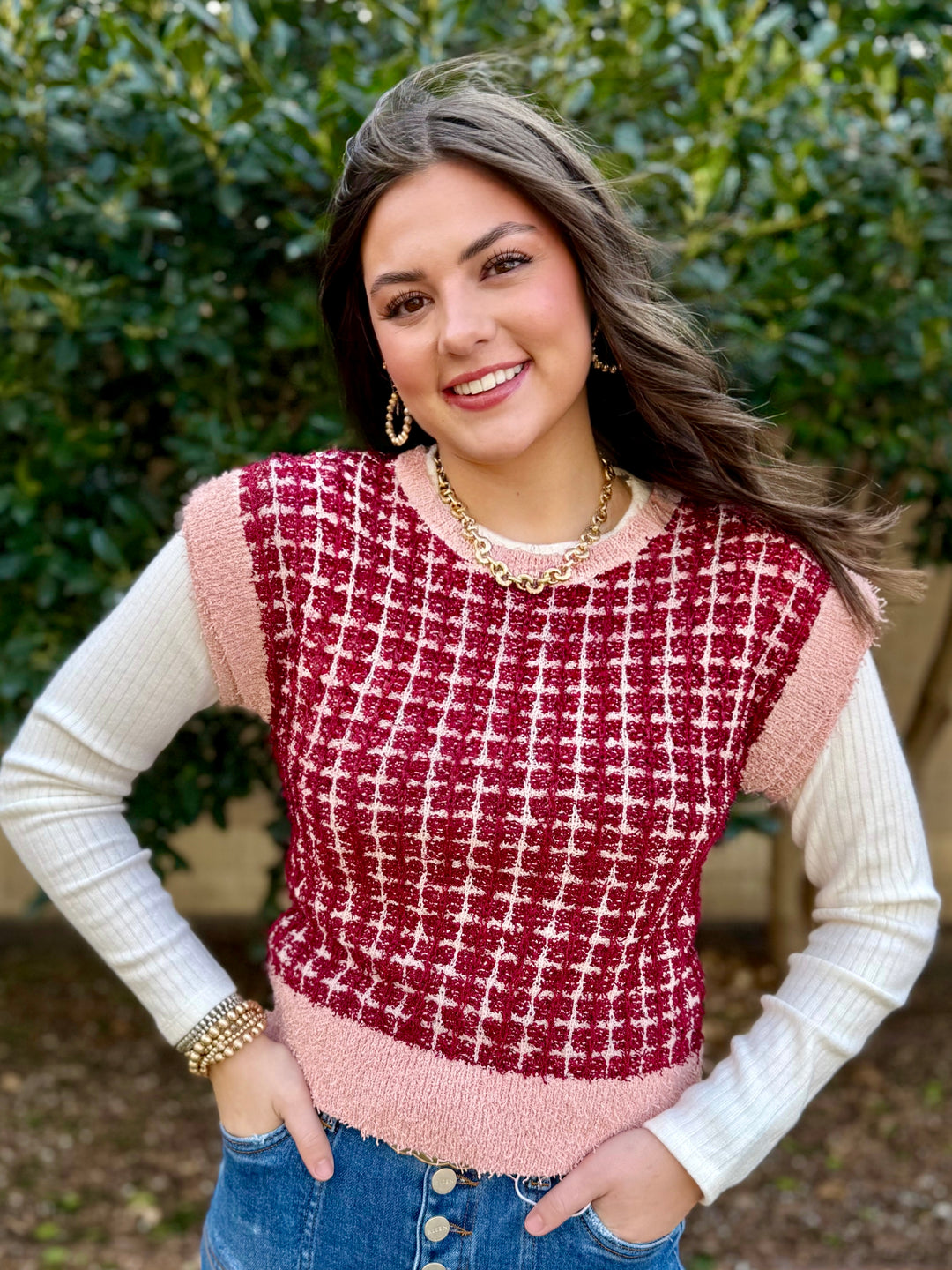 Blush Crush Sweater Vest