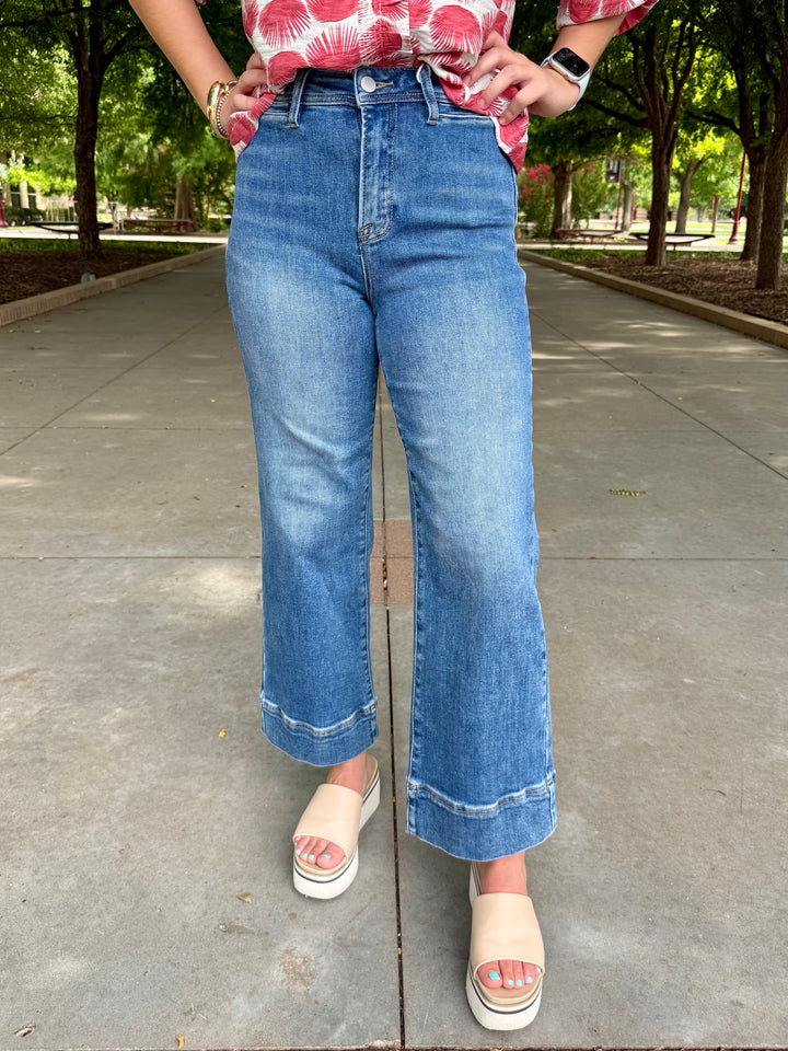 Wren High Rise Wide Leg Cropped Jean by Risen