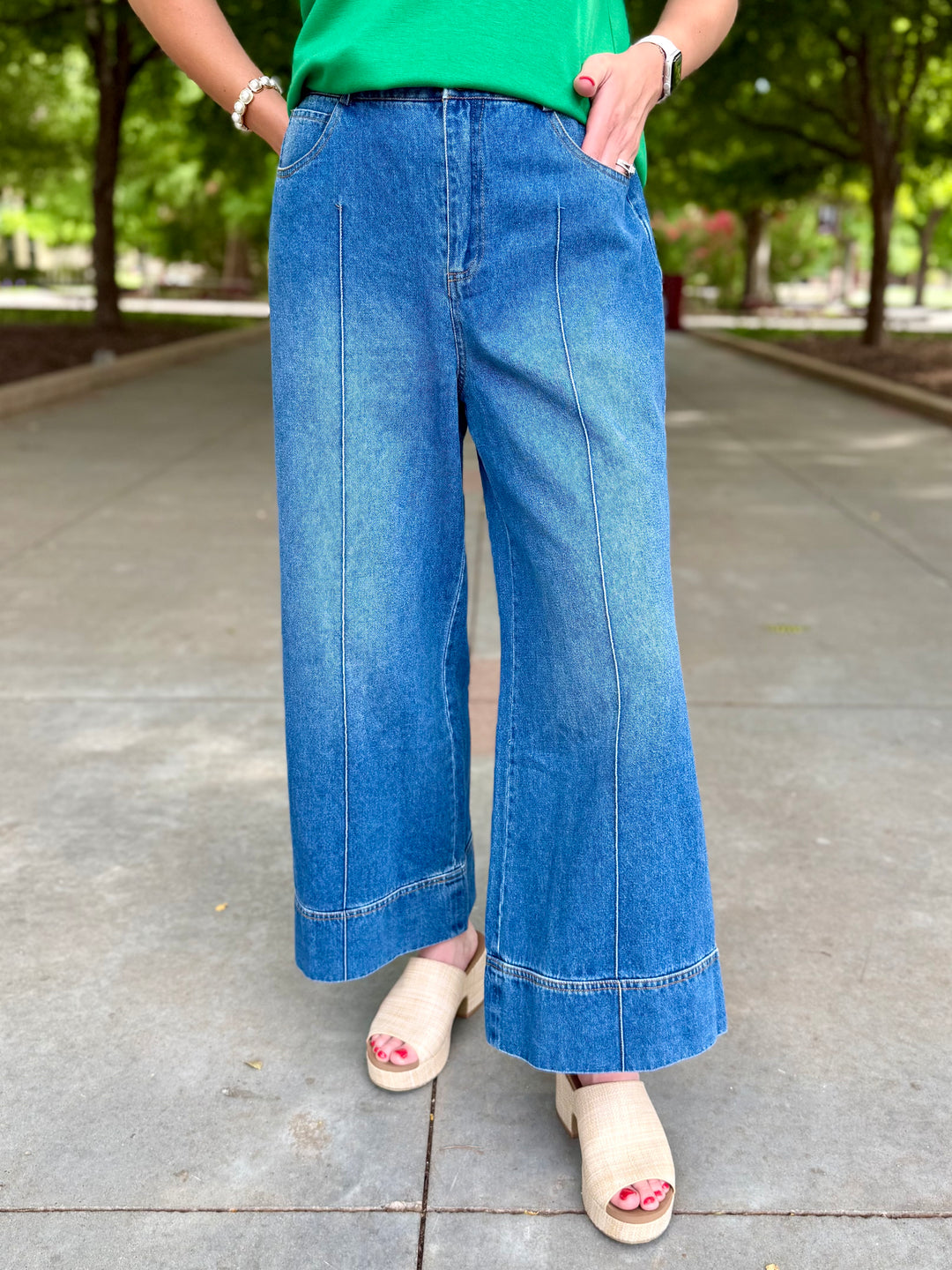 Ellis Wide Leg Front Seam Pant
