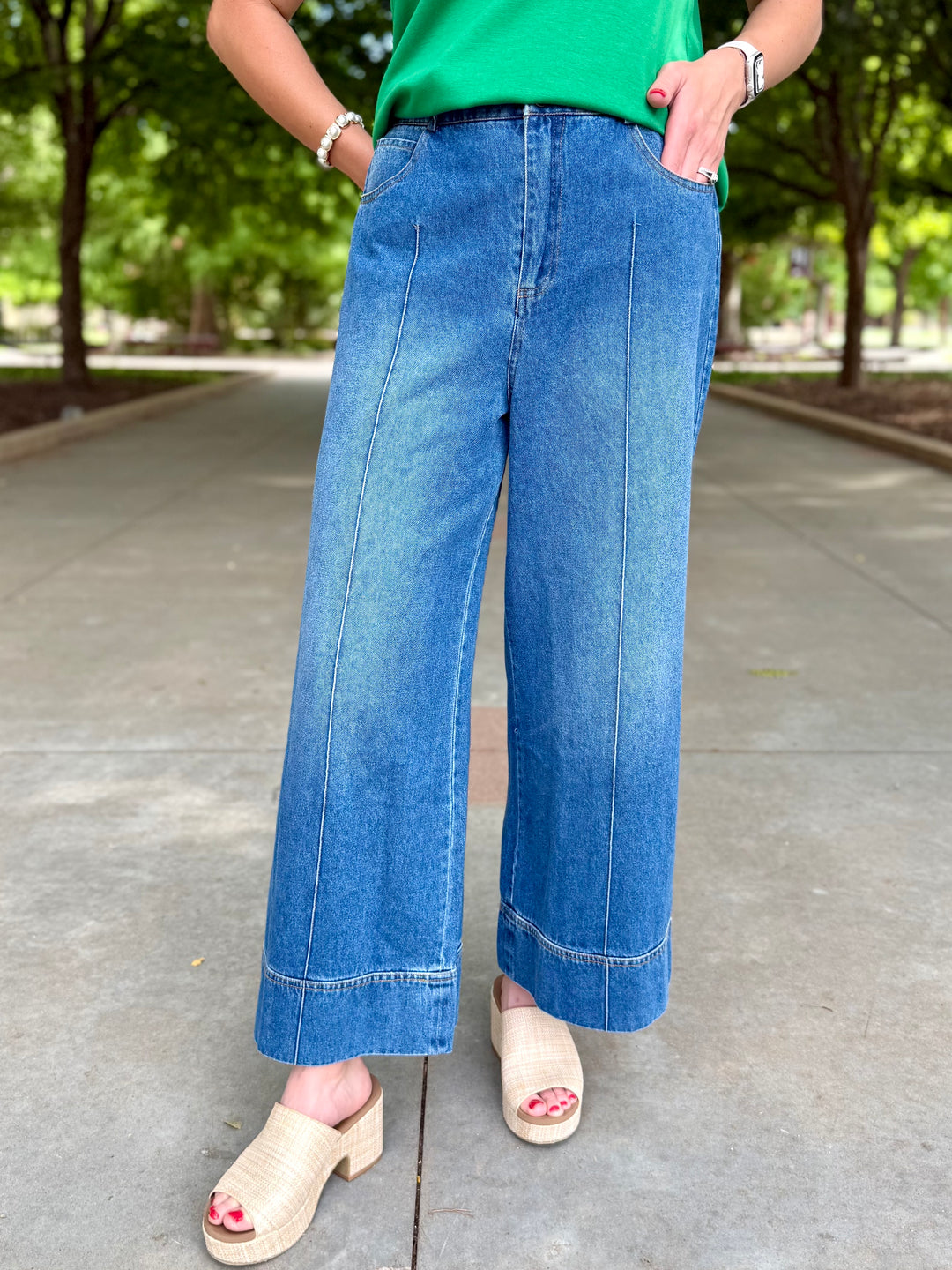 Ellis Wide Leg Front Seam Pant