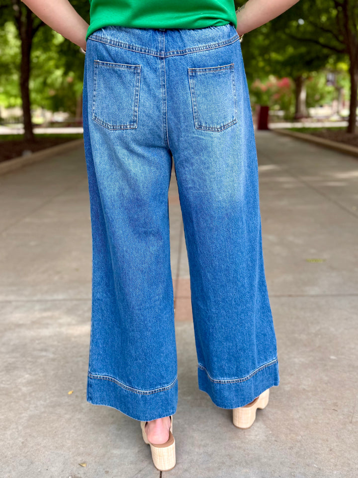 Ellis Wide Leg Front Seam Pant