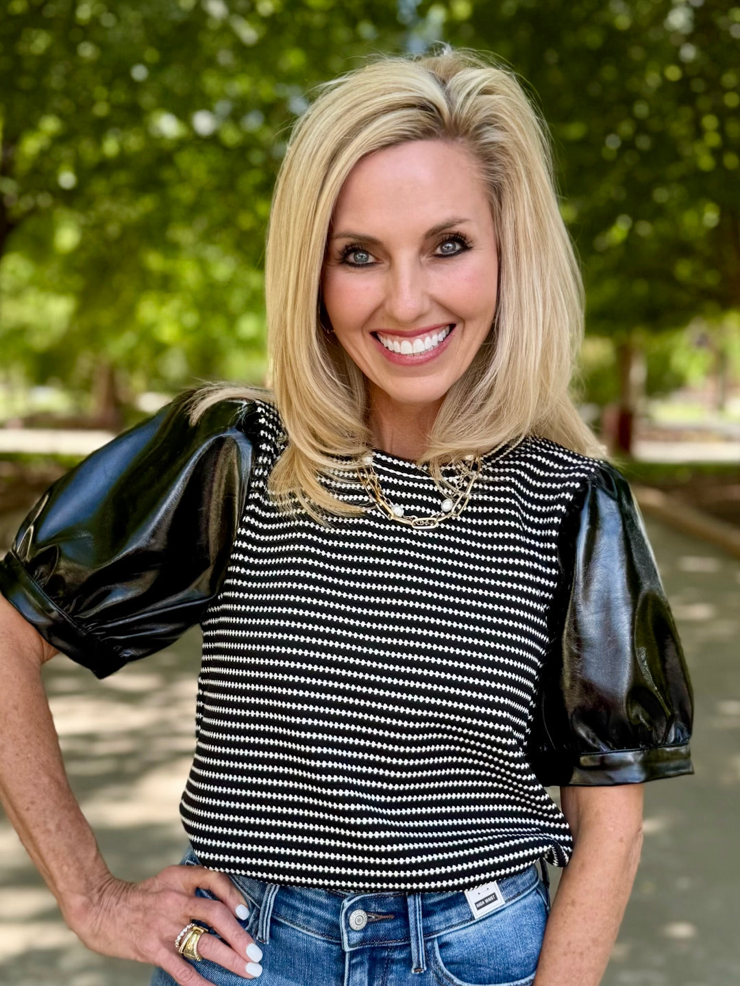 Bold Balance Puff Sleeve Top